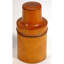 Turned walnut medicine bottle holder, 15cm high…