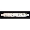 Image 1 : Victorian white opaque glass rolling pin, hand painted with a galleon, 40cm in length…