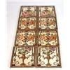 Image 1 : Two Victorian four tile panels, hand coloured and transfer printed with flowers, marks to back…