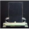 Image 1 : Art Deco style green and clear plastic photo frame, 17cm high…