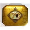 Image 1 : Lang & Co commemorative gilt biscuit tin, 22cm in length…