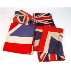 Five Edwardian Union Jack flags…