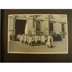 Victorian photograph album with black and white photographs of Sandhurst 1890, other military pic…