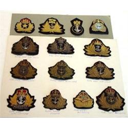 Fourteen naval military cloth badges, including Kuwait, Libya, Royal Navy Fleet Auxiliary, Queens…