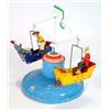 Image 1 : Hand painted tinplate Tucher & Walther musical swing boat toy, marks to base, 26cm high…