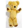 Image 1 : Merrythought golden teddy bear with jointed limbs, label to foot, 32cm high…