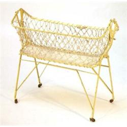 Cream painted war time child's cot…