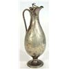 Image 1 : Victorian silver plated claret jug, decorated with panels of flowers with anchor knop and rope tw…