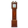 Image 1 : Oak and mahogany cross banded longcase clock the 30 hour movement with hand painted floral dial a…