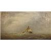 Image 1 : Gilt framed oil onto canvas of a sailing ship in rocky seas, M Jenner Brighton, October 8th 1870,…