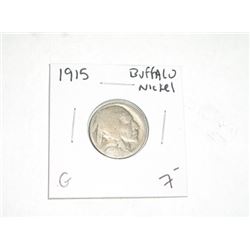 1915 BUFFALO NICKEL RED BOOK VALUE $7.00+ *NICE EARLY GOOD GRADE*!! BUFFALO NICKEL CAME OUT OF SAFE!