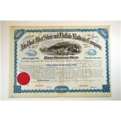 New York, West Shore and Buffalo Railway Co. 1881 Specimen Bond.