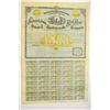 Image 2 : Fredericksburg, Orange and Charlottesville Rail Road Co., 1872 Issued and Uncancelled Gold Coupon Bo