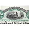 Image 2 : Chicago, Freeport and St. Paul Railroad Co., 1884 Unique Approval Proof Bond.
