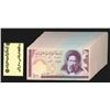 Image 1 : Central Bank of the Islamic Republic of Iran, 1985; 1986 ND Issue Serial #1 Pack of 100 Notes.