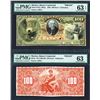 Image 1 : Banco Comercial de Chihuahua, 1889 Proof Face and Back Banknote Pair.