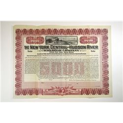 New York Central and Hudson River Railroad Co., 1909 Specimen Bond.