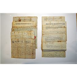 Group of Colonial era documents.