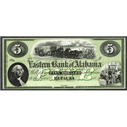 Eastern Bank of Alabama. 5 Dollars. 18xx.