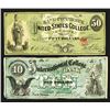 Image 1 : College Currency Banknote Pair, ca. 1860's.