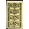 Image 1 : Citizens' Bank Uncut Sheet of Four. CA 1840s.