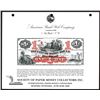 Image 1 : City of Baton Rouge 1866 (ca.1960-70's) Specimen Souvenir Card.