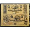 Image 1 : New Orleans Canal & Banking Co. uncut sheet.