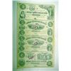 Image 2 : Stock Security Bank, ND ca. 1850's Uncut Proof Sheet of 4 Obsolete Banknotes.
