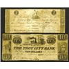 Image 1 : Troy NY Obsolete Banknote Pair, ca. 1830's-1845.
