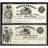 Image 1 : John B. Rhodes, Rockdale, Del. Co., PA 1862 Scrip Note Pair.