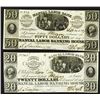Image 1 : Manual Labor Banking House. 20, 50 Dollars. 1838.