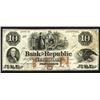 Image 1 : Bank of the Republic. 10 Dollars. 1855.