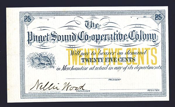 Puget Sound Co-operative Colony, ca. 1887 Washington Territorial ...