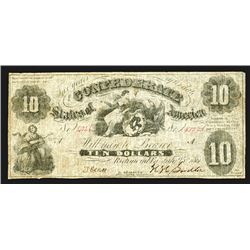 Confederate States. 10 Dollars. 1861.