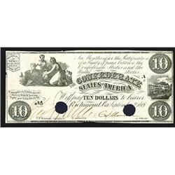 Confederate States. 10 Dollars. 1861.