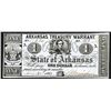 Image 2 : Arkansas Treasury Warrant, 1-10 Dollars. 1863.