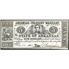 Image 5 : Arkansas Treasury Warrant, 1-10 Dollars. 1863.