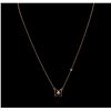 Image 1 : 14KT Rose Gold 0.03ct Diamond Butterfly Necklace