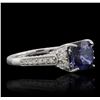 Image 2 : 14KT White Gold 2.90ct Sapphire and Diamond Ring