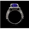 Image 3 : 14KT White Gold 5.12ct Tanzanite and Diamond Ring