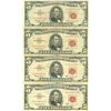 Image 1 : 1963 $5 Red Seal Bill Lot of 4
