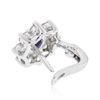 Image 2 : 14KT White Gold 1.08ctw Tanzanite and Diamond Earrings