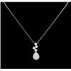 1.11ctw Diamond Pendant With Chain - 14KT White Gold