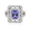 Image 1 : 14KT White Gold 2.19ct Tanzanite and Diamond Ring