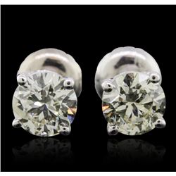 14KT White Gold 1.23ctw Diamond Solitaire Earrings