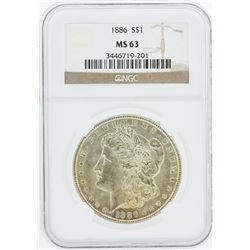 1886 NGC MS63 Morgan Silver Dollar