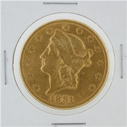 1881-S $20 Liberty Head Double Eagle Gold Coin