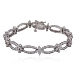 14KT White Gold 3.09ctw Diamond Bracelet