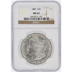 1887 NGC MS63 Morgan Silver Dollar