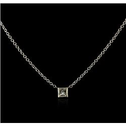 14KT White Gold 0.20ct Diamond Solitaire Necklace